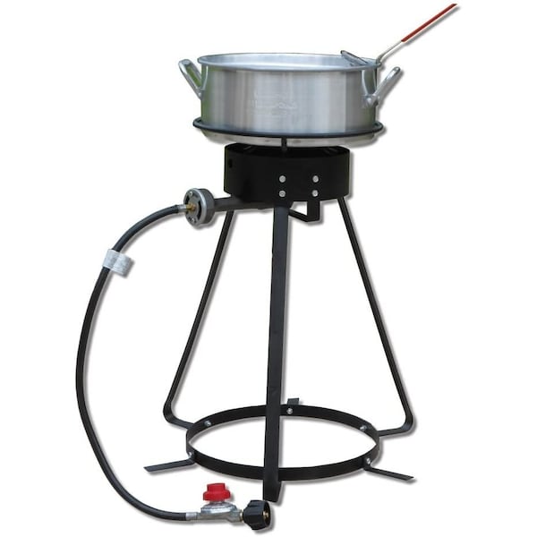 King Kooker Outdoor Cooker, Propane, 24" tall, 54K BTU, 10qt. Aluminum Fry Pan 1224 - main